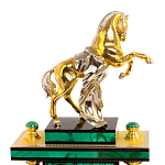 Настольный письменный набор из малахита с декором в виде лошади Leader Organizer варинант исполнения - 2 | Loft Concept в Твери