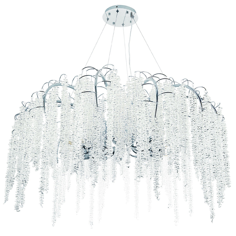 Люстра с хрустальными подвесками Bunch of Crystal Berries Silver Chandelier 12 Серебряный Прозрачный Люстра с хрустальными подвесками Bunch of Crystal Berries Silver Chandelier 12 Серебряный Прозрачный в Твери | Loft Concept