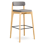 Барный стул из массива ясеня Elegant Ash Shape варинант исполнения - 2 | Loft Concept в Твери