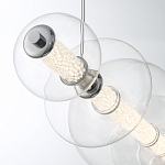 Подвесной светильник линейный с прозрачными стеклянными шарами разного диаметра Eurofase варинант исполнения - 5 | Loft Concept в Твери