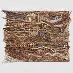 Большая Абстрактное Панно из веток и нитей Dryad Wall Art варинант исполнения - 6 | Loft Concept в Твери