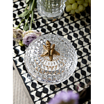 Конфетница прозрачная стеклянная на бронзовых ножках в виде морских коньков с крышкой в виде ракушки Eden Garden варинант исполнения - 4 | Loft Concept в Твери