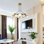 Люстра подвесная светодиодная с плафонами в форме шара Italian Globe Cedar Moss Light варинант исполнения - 1 | Loft Concept в Твери