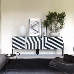 Дизайнерский комод в чёрно-белую полоску Ziqqurat варинант исполнения - 2 | Loft Concept в Твери