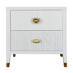 Тумба прикроватная с двумя ящиками Elsa Dreams White варинант исполнения - 5 | Loft Concept в Твери