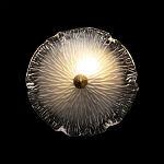 Бра в форме прозрачного стеклянного цветка с рельефной текстурой Textured Glass варинант исполнения - 4 | Loft Concept в Твери