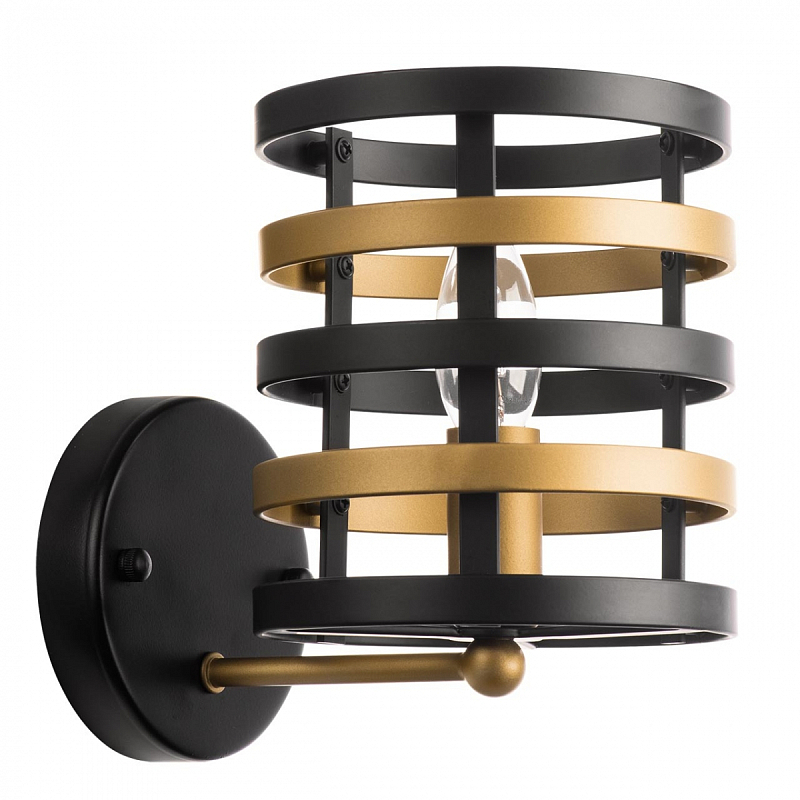 Бра Gold Stripes Sconces Золотой Черный Бра Gold Stripes Sconces Золотой Черный в Твери | Loft Concept