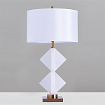 Настольная лампа белая на фигурном основании Aerial Geometry варинант исполнения - 3 | Loft Concept в Твери