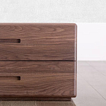 Прикроватный столик деревянный с 2-мя ящиками Moon Walnut Furniture варинант исполнения - 2 | Loft Concept в Твери