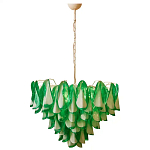 Люстра из стеклянных зеленых лепестков Petalled Illuminator варинант исполнения - 3 | Loft Concept в Твери
