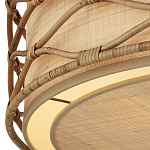 Подвесной светильник  из кованого железа и абажуром из ротанга Wicker Furniture варинант исполнения - 2 | Loft Concept в Твери