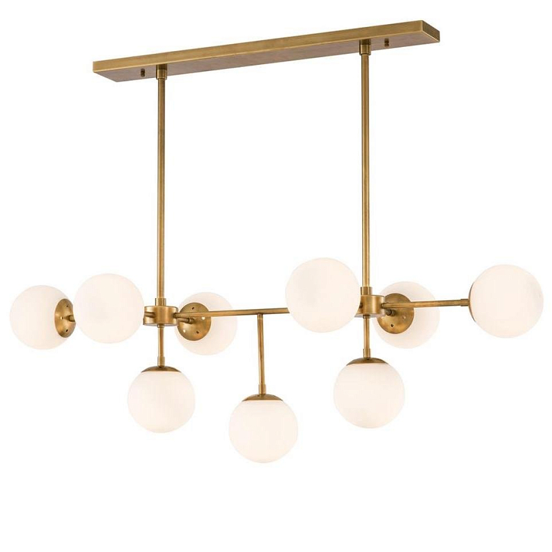 Люстра Chandelier Lux Латунь Античная полированная Белый в Твери | Loft Concept 