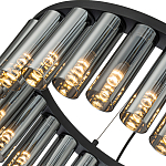 Люстра со стеклянными цилиндрическими плафонами Luminous Cylinders Smoky Round варинант исполнения - 5 | Loft Concept в Твери