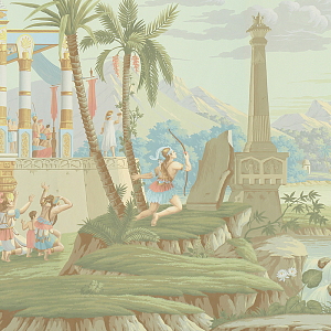 Обои ручная роспись The Incas Pastel on scenic paper