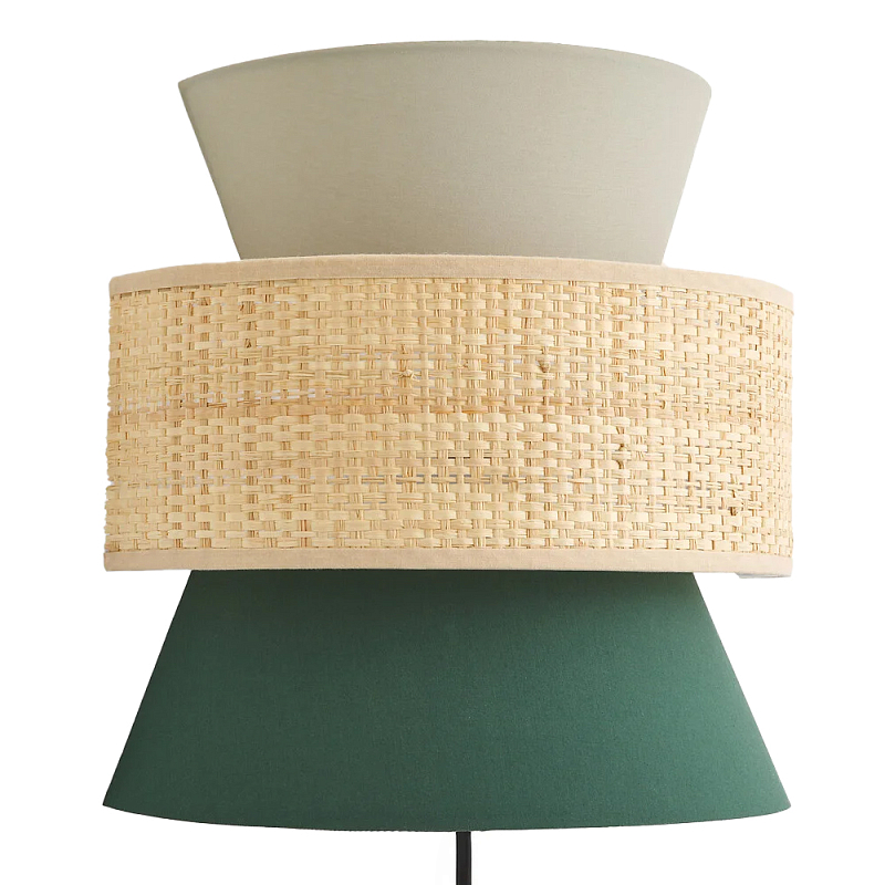 Бра с плетеным декором Bonnie Wicker Green Wall Lamp Зеленый Бежевый Серый Бра с плетеным декором Bonnie Wicker Green Wall Lamp Зеленый Бежевый Серый в Твери | Loft Concept
