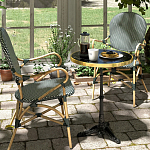 Кресло плетеное из ротанга Ronald Black White Rattan Chair варинант исполнения - 8 | Loft Concept в Твери