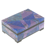 Шкатулка из натурального камня лазурит и чароит Stone Casket варинант исполнения - 1 | Loft Concept в Твери