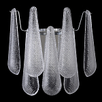 Бра с подвесками из рифленного стекла в форме капель на основании цвета хром Textured Glass варинант исполнения - 2 | Loft Concept в Твери