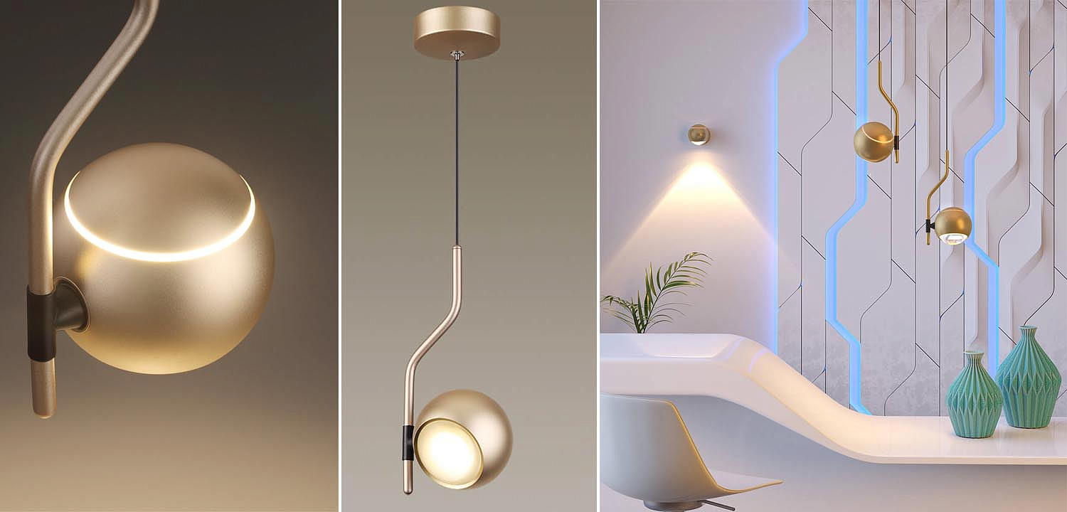 Подвесной светильник Auge Horst Gold Подвесной светильник Auge Horst Gold - Loft-Concept в Твери