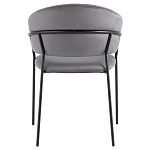 Стул в велюре серого цвета Horizon варинант исполнения - 4 | Loft Concept в Твери