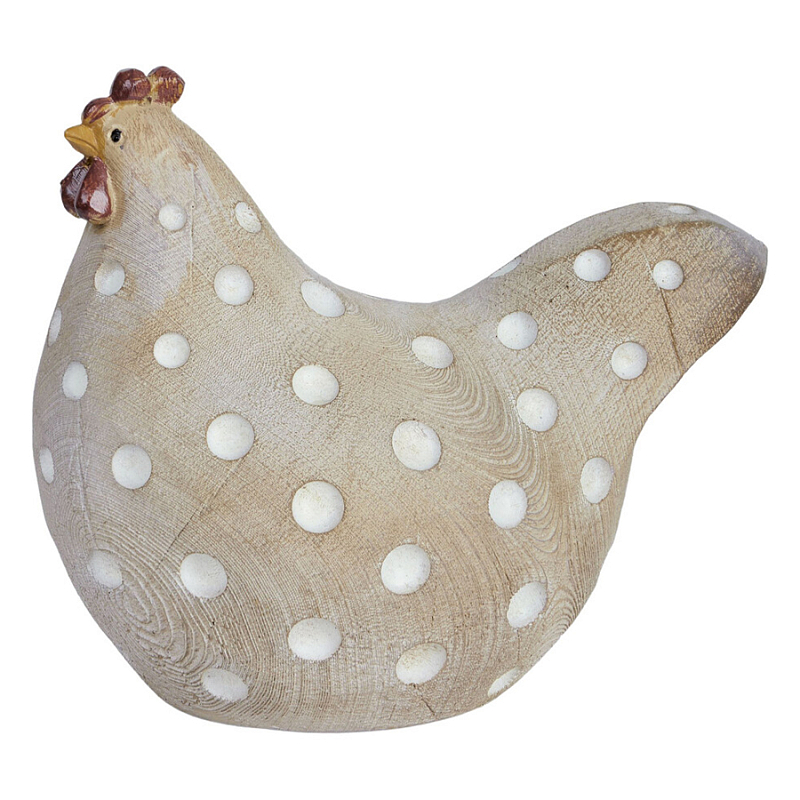 Статуэтка курица с текстурной поверхностью бежевого цвета Rustic Chicken Красный Бежевый Белый Статуэтка курица с текстурной поверхностью бежевого цвета Rustic Chicken Красный Бежевый Белый в Твери | Loft Concept