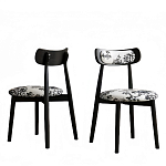 Стул обеденный деревянный с цветочной обивкой Foshan Chair варинант исполнения - 1 | Loft Concept в Твери