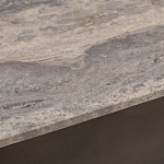 Столик журнальный квадратный  с полкой Sculptural Marble Accent с мрамором  варинант исполнения - 4 | Loft Concept в Твери