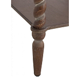 Приставной столик деревянный с резными ножками и нижней полкой Vintage Side Table Brown Wood варинант исполнения - 4 | Loft Concept в Твери