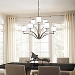 Люстра с белыми стеклянными плафонами в форме цилиндра Feiss варинант исполнения - 7 | Loft Concept в Твери