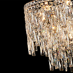 Люстра подвесная с хрустальными подвесками и металлическим основанием цвета Хром Ludivine Lighting варинант исполнения - 5 | Loft Concept в Твери