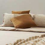 Чехол на подушку горчичного цвета с бахромой и объемным узором Ethnic mix варинант исполнения - 8 | Loft Concept в Твери