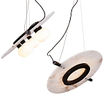 Подвесной светильник из мрамора в форме диска Marble Disc Pendant Light варинант исполнения - 1 | Loft Concept в Твери