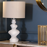 Настольная лампа с кремовым абажуром на спиралевидном основании Spun варинант исполнения - 1 | Loft Concept в Твери