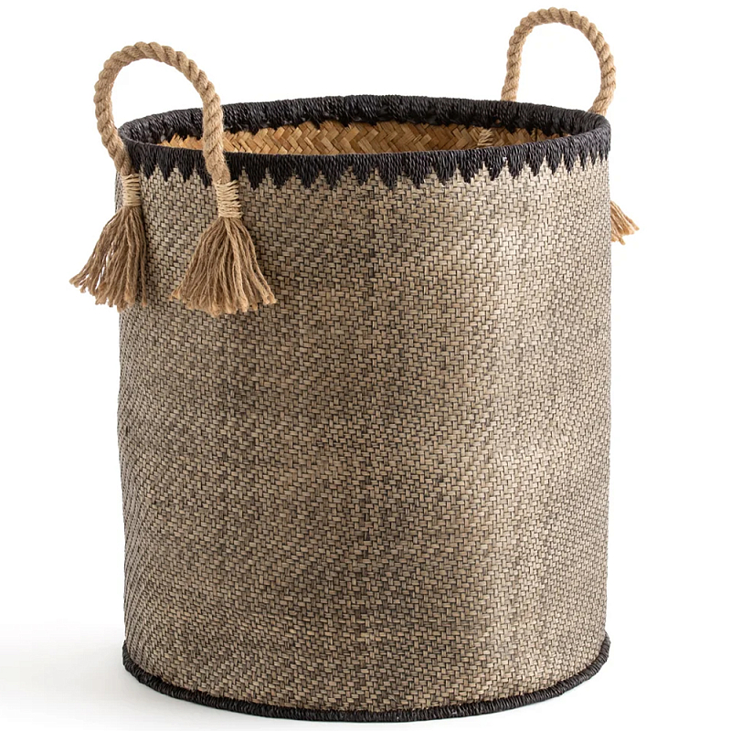 Плетеная корзина из листьев пальмы Tabia Wicker Basket Бежевый Коричневый Серо-бежевый Плетеная корзина из листьев пальмы Tabia Wicker Basket Бежевый Коричневый Серо-бежевый в Твери | Loft Concept
