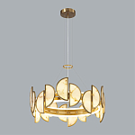 Люстра круглая с полукруглыми плафонами из искусственного алебастра в бронзовой оправе Marbella варинант исполнения - 6 | Loft Concept в Твери