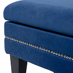 Мягкая банкетка на черных ножках с зоной для хранения Casket Blue варинант исполнения - 3 | Loft Concept в Твери