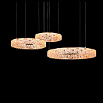 Люстра из 3-х колец с текстурной огранкой Reflection of Reality варинант исполнения - 1 | Loft Concept в Твери