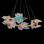 Люстра круглая на золотом каркасе с цветочным декором Miscellaneous herbs варинант исполнения - 2 | Loft Concept в Твери