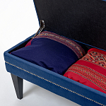 Мягкая банкетка на черных ножках с зоной для хранения Casket Blue варинант исполнения - 4 | Loft Concept в Твери