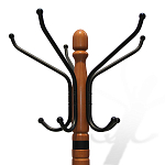 Вешалка напольная деревянная с черными металлическими крючками Noble Branches варинант исполнения - 2 | Loft Concept в Твери