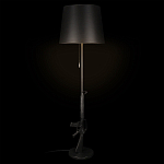 Торшер с черным абажуром и оригинальной ножкой в форме автомата Flos варинант исполнения - 1 | Loft Concept в Твери