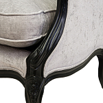 Кресло Ava Classical Armchair black and grey velour варинант исполнения - 4 | Loft Concept в Твери