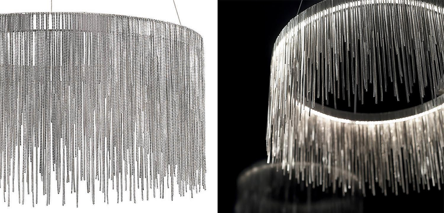 Люстра Atlantis Chain Chandelier Round Chrome Люстра Atlantis Chain Chandelier Round Chrome - Loft-Concept в Твери