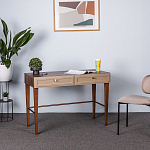 Стол письменный из массива бука с 2-мя ящиками бежевый Wenge Light варинант исполнения - 4 | Loft Concept в Твери