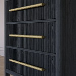 Комод Primo с 3 выдвижными ящиками Черный дуб варинант исполнения - 3 | Loft Concept в Твери