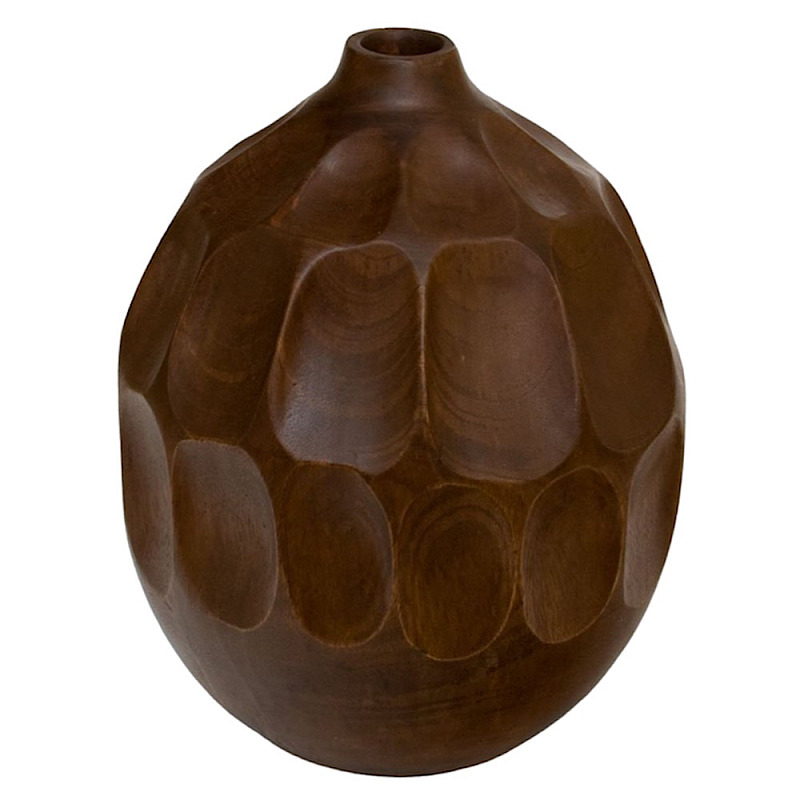 Ваза деревянная Brown Vase of Thailand 1 Коричневый в Твери | Loft Concept 