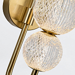 Бра цвета латунь с 6-ю рифлеными плафонами шаровидной формы Alora варинант исполнения - 3 | Loft Concept в Твери