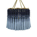 Люстра синяя плетеная с кисточками Boho Tassel Chandelier варинант исполнения - 1 | Loft Concept в Твери