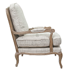 Кресло со спинкой из ротанга Ellie Rattan Armchair beige print flax варинант исполнения - 1 | Loft Concept в Твери