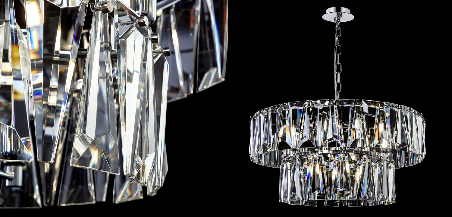 Люстра Ruby Crystal Chandelier Chrome 68 Люстра Ruby Crystal Chandelier Chrome 68 - Loft-Concept в Твери